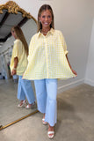 Picnic Special Gingham Oversized Shirt Yellow