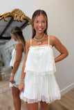 Dominican Dream Lace Skirt Set Cream
