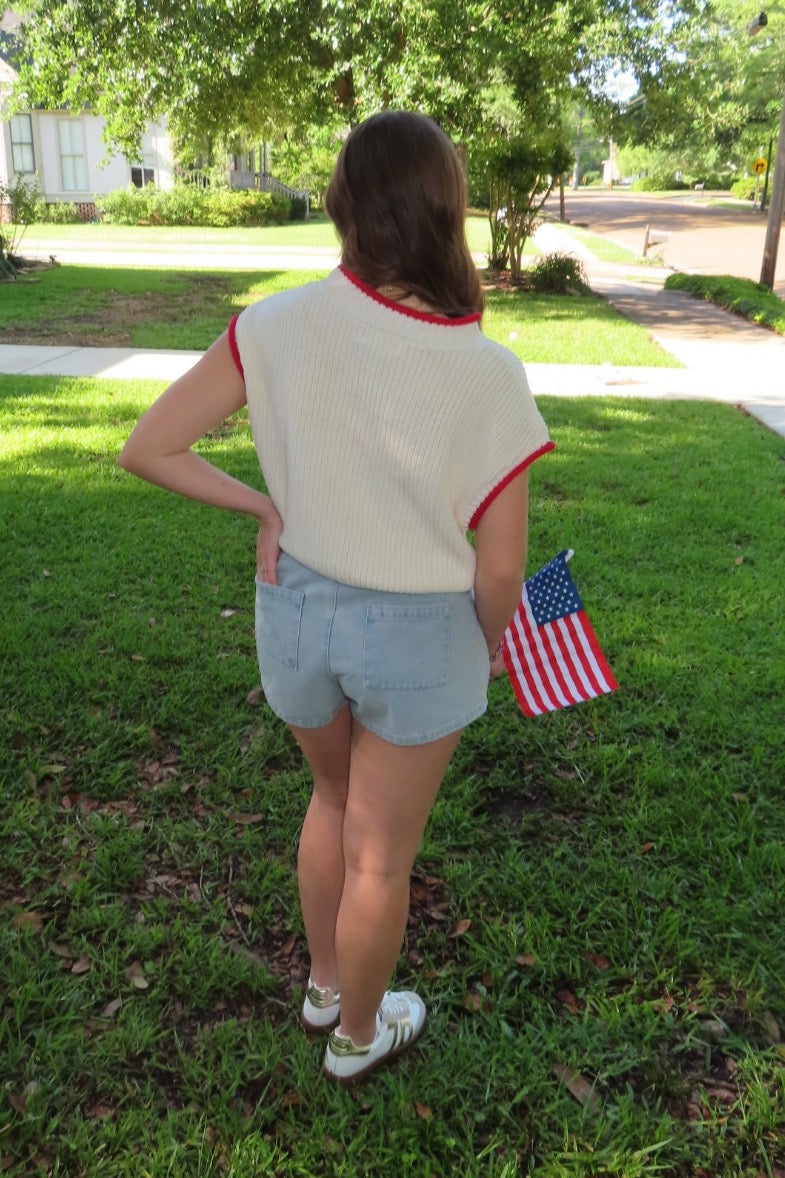Land of the Free Sweater Cream