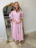 Pink Bouquet Breeze Midi Dress