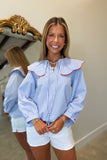 Picnic in the Park Blouse Blue