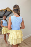 Summer Reunion Layered Skort Yellow