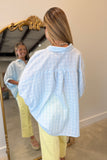 Plaid in Blue Blouse