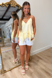 Loving Life Lace Tank Yellow