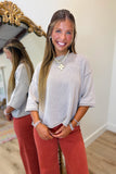 Happy Thought Loose Fit Sweater Taupe