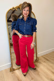 Dear John Antonia Denim Blouse Cobalt