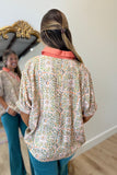 Autumn Abstract Blouse Rust