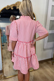 Season for Stripes Dress Red