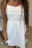 Charming Bow-back A-line Mini Dress White