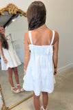 Charming Bow-back A-line Mini Dress White