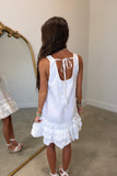 The Gathering Ruffled Eyelet Dress White