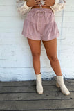 Frosted Flare Shorts Berry