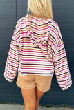 Winterberry Striped Oversized Hoodie