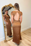 Polka Dot Perfection Dress Brown