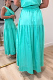 Elan Flowing Free Midi Skirt Mint Green