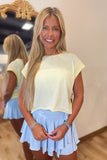 Flowy Wrap Athletic Skort Blue