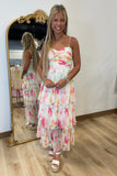 Sunset Petals Maxi Dress