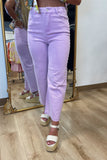 Pearl Accented Wide Leg Jean Lavender