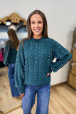 Girls in Pearls Sweater Emerald