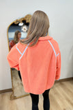 Fleece Fashion Quarter Zip Coral