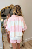 Hayden Color Block Short Set Pink