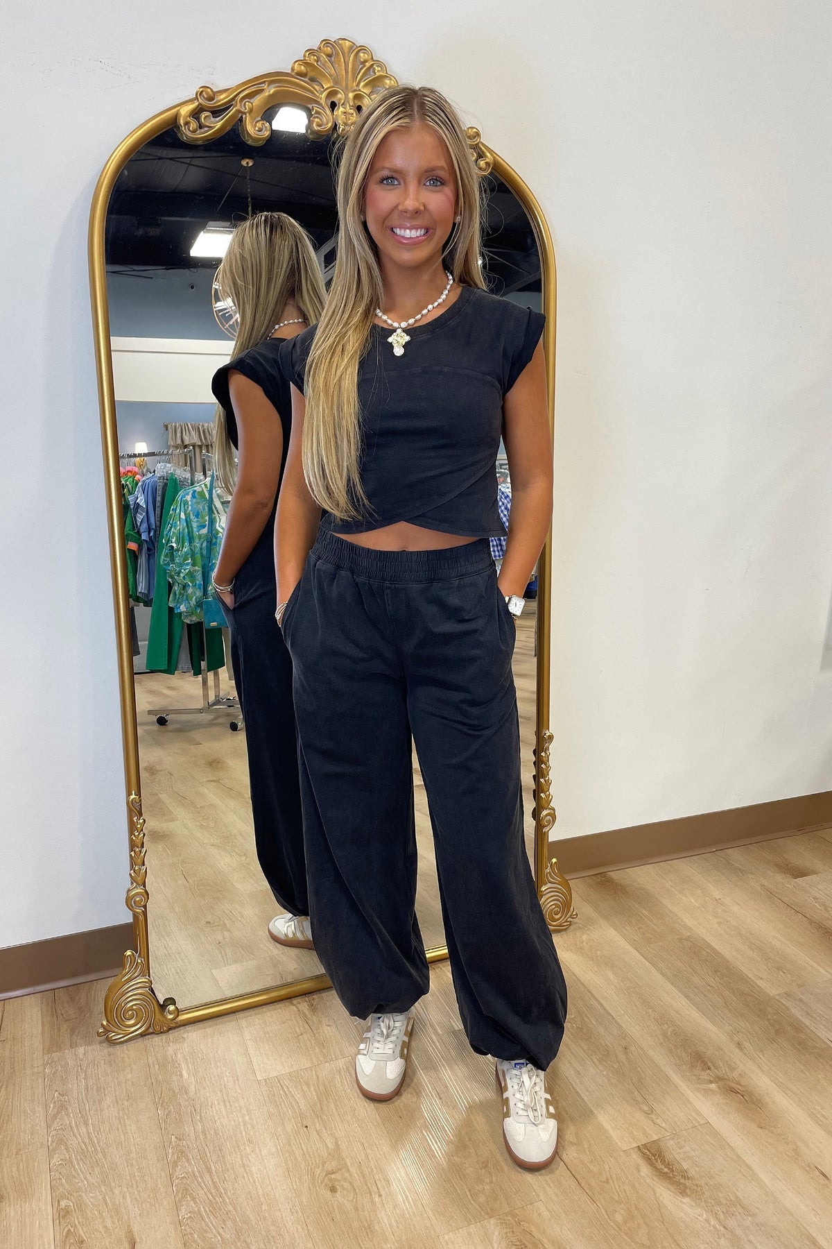 Rae Wrap Jogger Set Ash