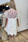 Wildflower Lace Mini Dress Cream