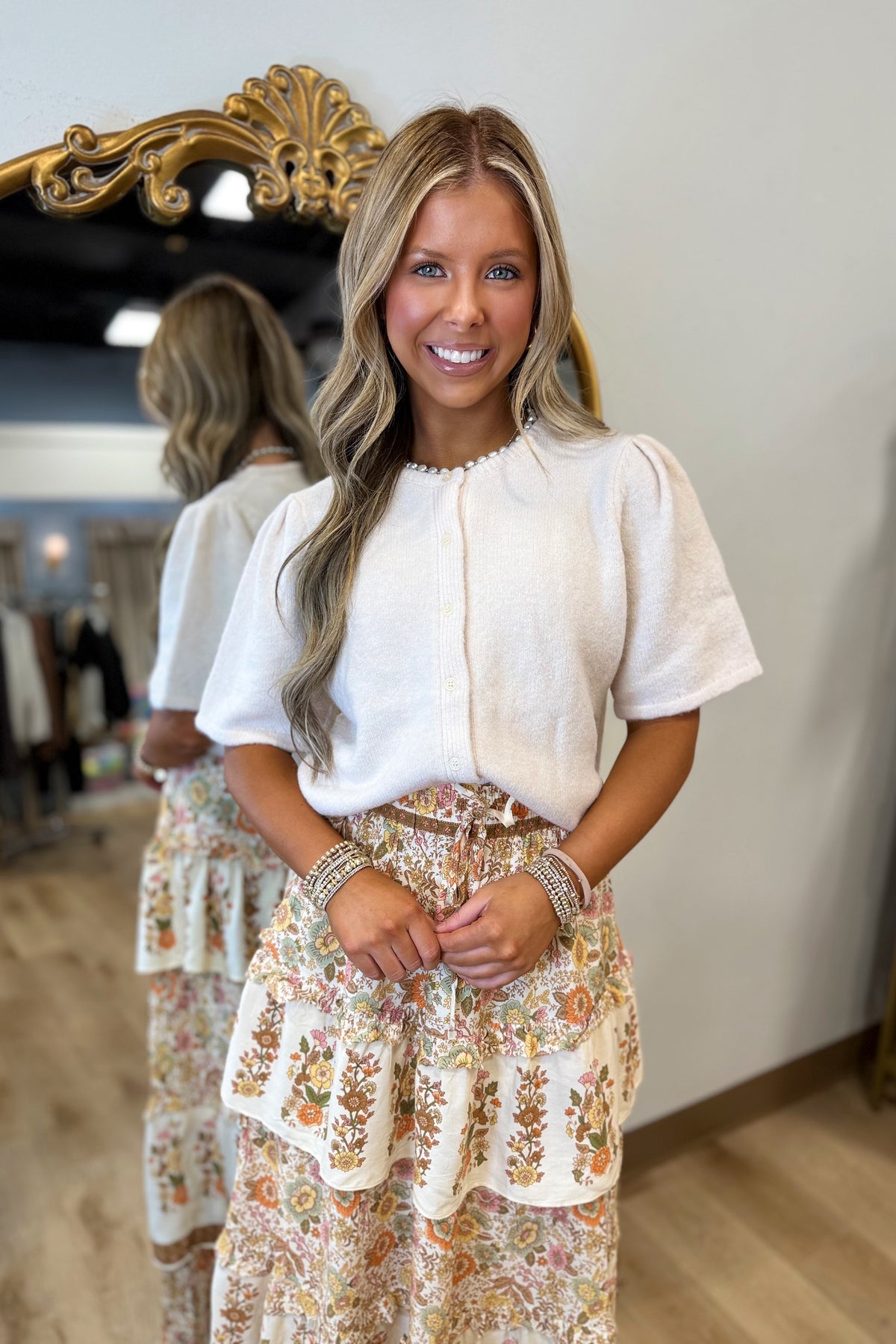 Perfect Puffed Knit Sweater Ivory