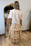 Maple Blossom Midi Skirt Cream