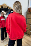 Mississippi Mock Neck Sweatshirt Red