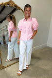 Wavy Stripes Top Pink