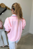 Wavy Stripes Top Pink