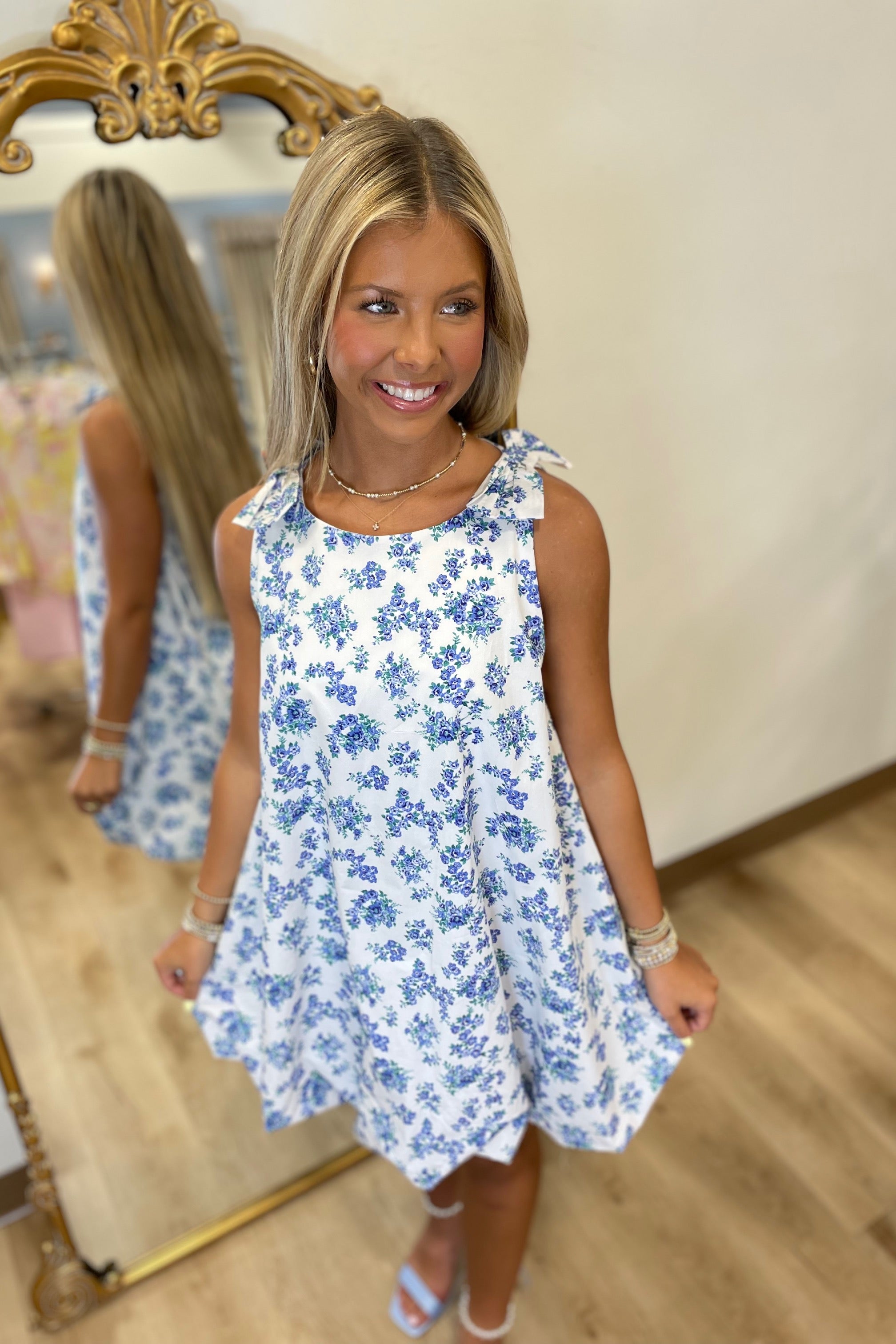Bluebell Floral Bow Bubble Dress