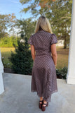 Thankful Heart V Neck Maxi Dress Brown