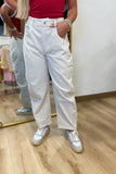 Barrel Pin Stripe Pants Taupe