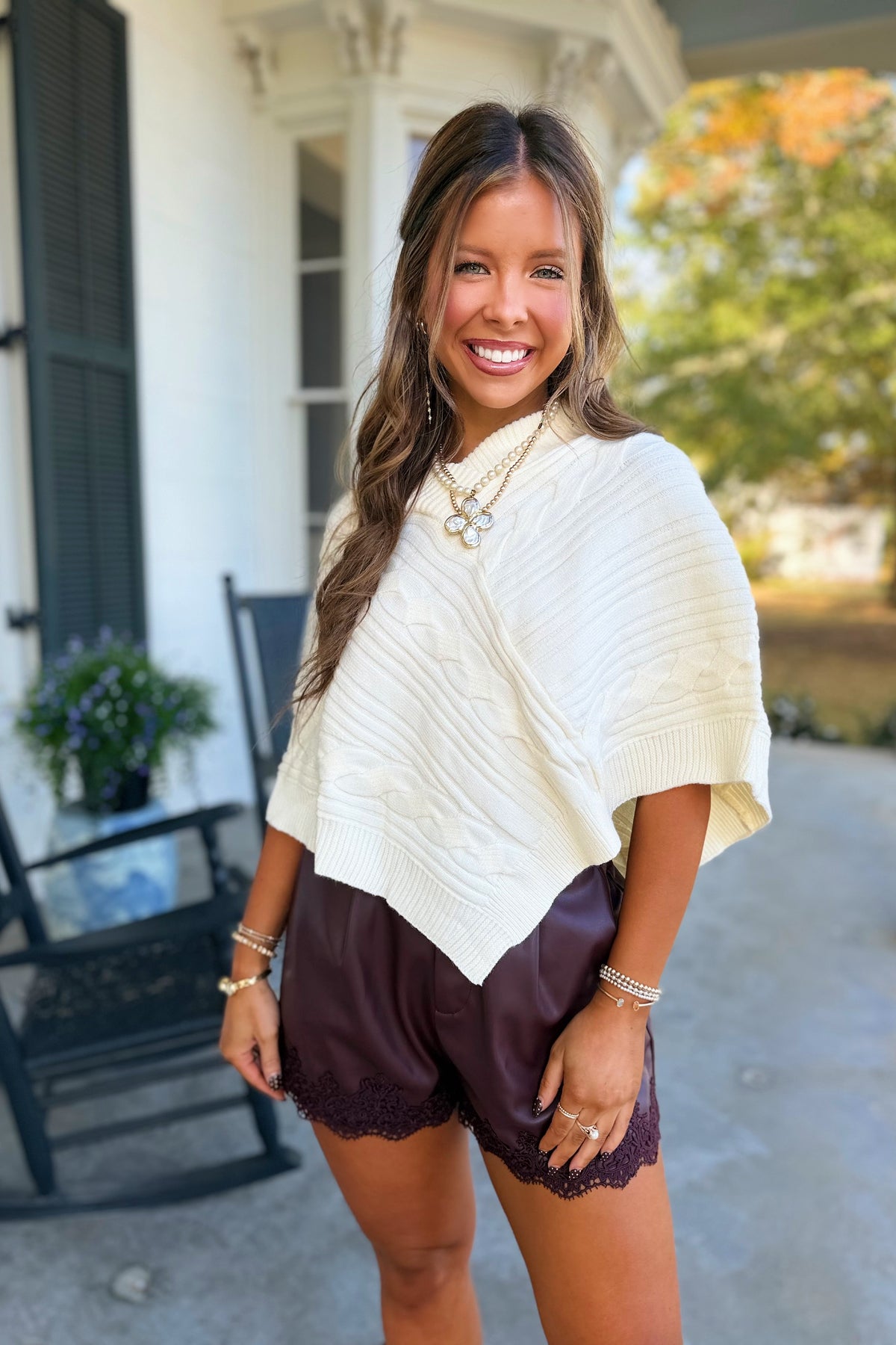 Whipped Cream Cape Sweater
