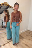 Dear John Fiona Wide Leg Jean Oil Blue