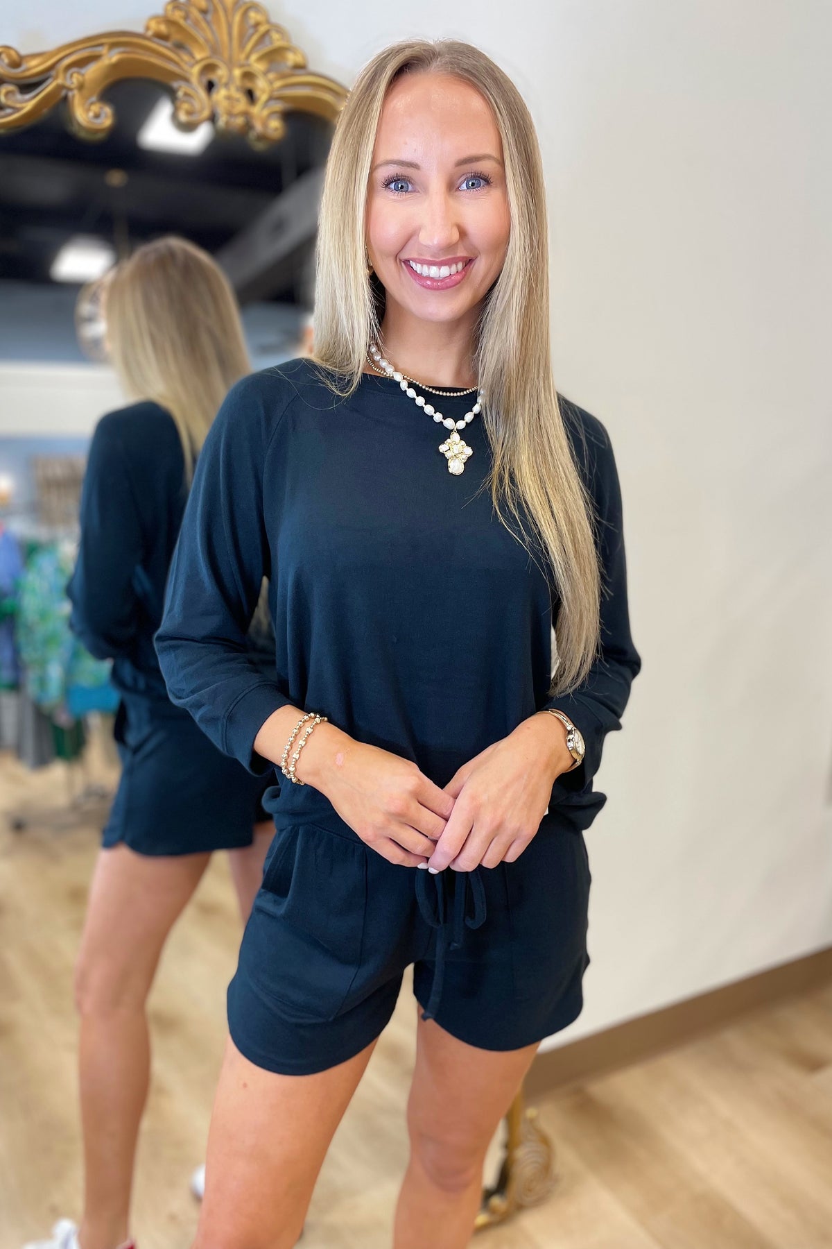 Softies Dream Boat Neck Set Black