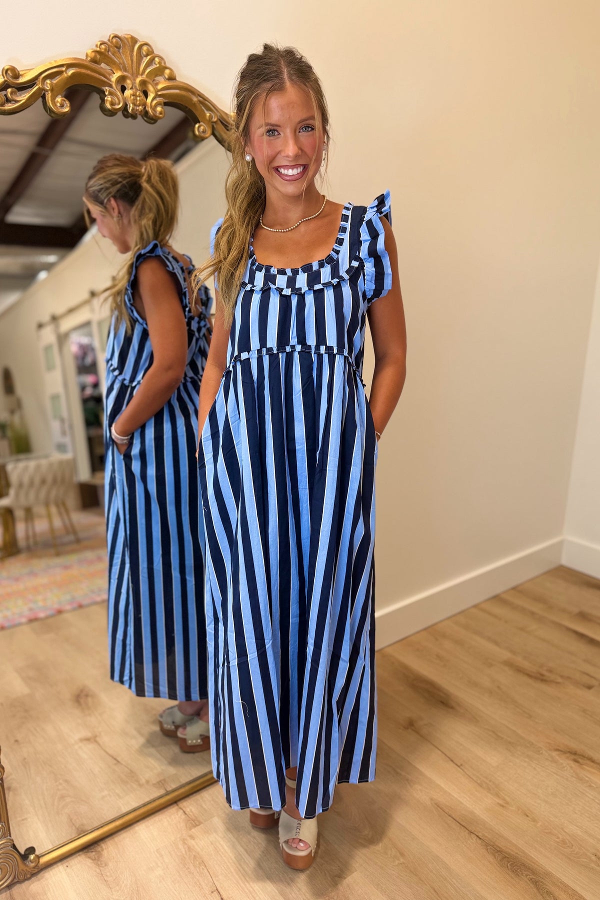 Blueberry Bliss Striped Dress