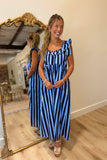 Blueberry Bliss Striped Dress