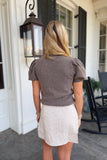 Stuffed Mock Neck Sweater Mocha