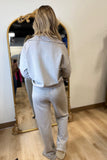 Elan Quarter Zip Set Heather Grey