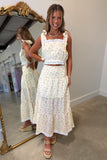 Sunny Meadow Eyelet Skirt Set Yellow