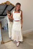 Sunny Meadow Eyelet Skirt Set Yellow