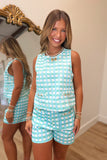 Saddlebrook Gingham Short Set Blue