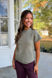Elan Short Sleeve Sweater Sage
