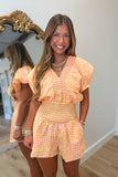 Lemonade Gingham Romper Yellow Pink