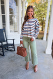 Bayeas High Rise Wide Leg Jean Green