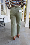 Bayeas High Rise Wide Leg Jean Green