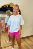 Washed Cotton Boxy Tee Blue